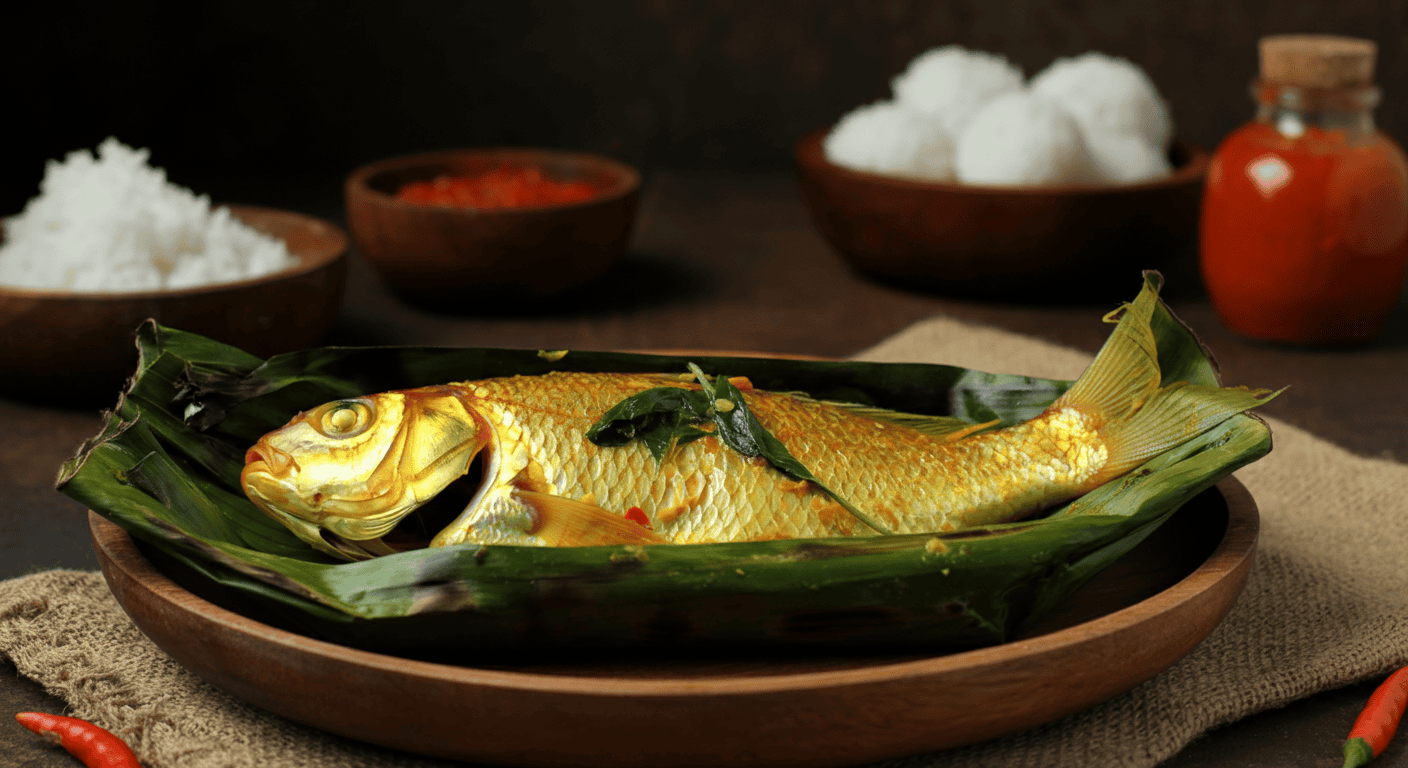 Pepes Ikan Mas Daun Kemangi