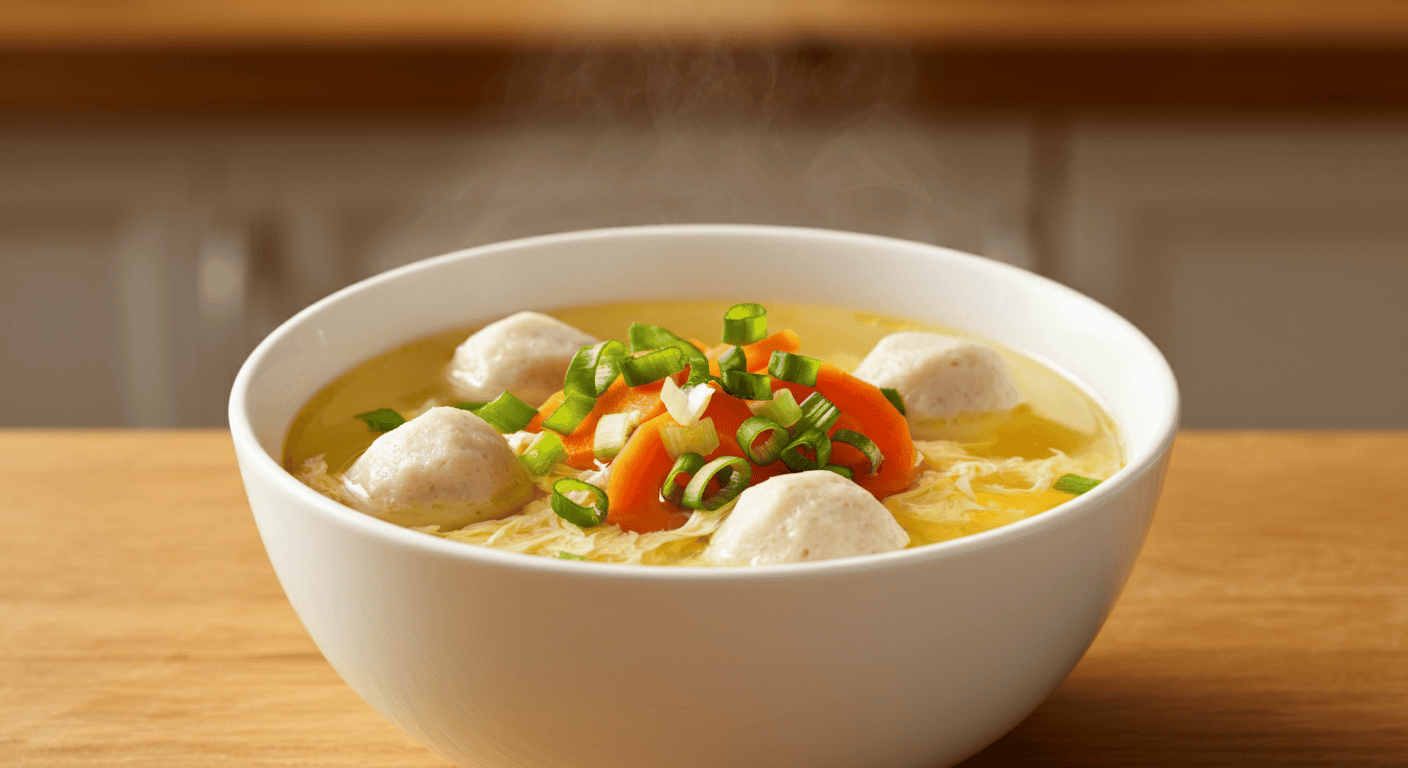 Resep Sup Telur Bakso Ikan